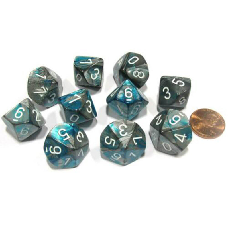 CHESSEX D10 Conjunto de Géminis poliédricos de 10 morir