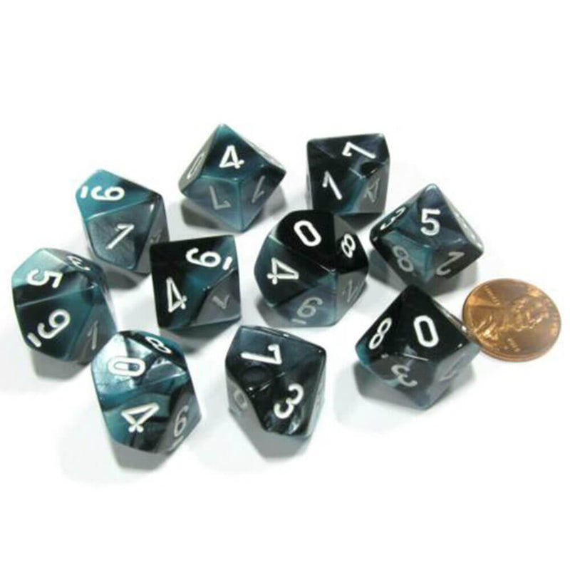 CHESSEX D10 Conjunto de Géminis poliédricos de 10 morir