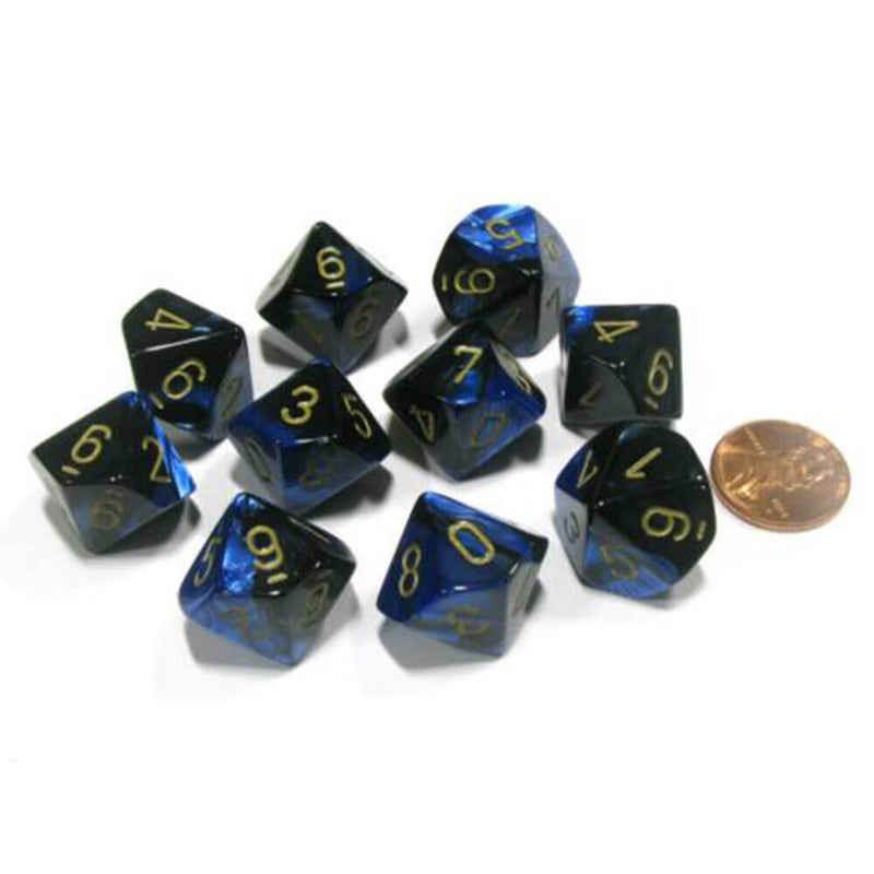 CHESSEX D10 Conjunto de Géminis poliédricos de 10 morir