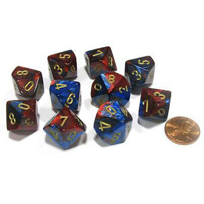 Conjunto de Gêmeos Poliússicos de 10 mortos de Chessex D10