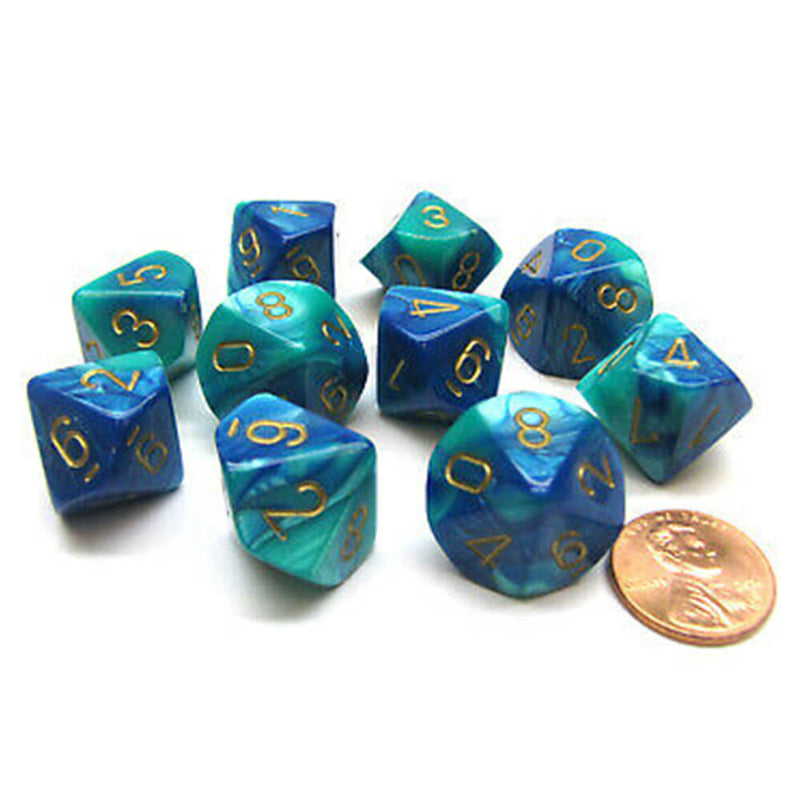 CHESSEX D10 Conjunto de Géminis poliédricos de 10 morir