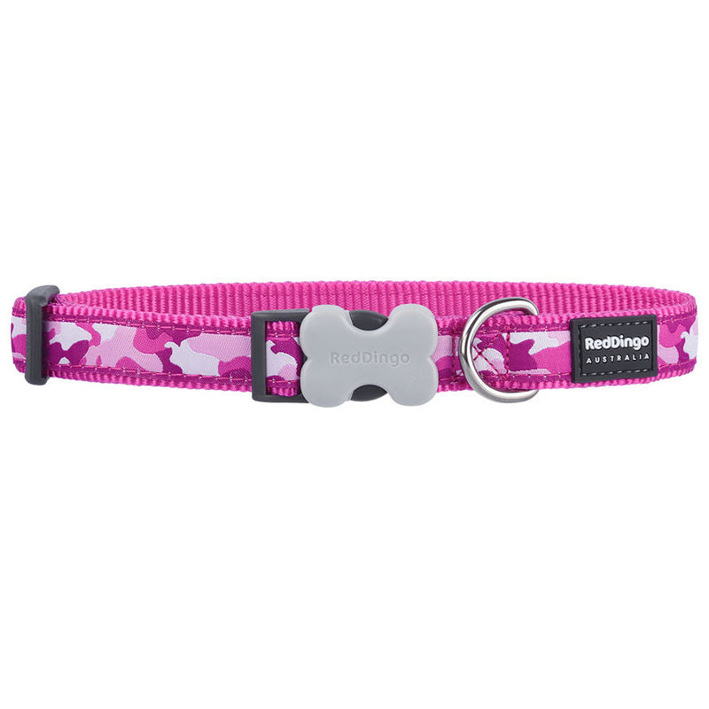  Collar de perro de camuflaje (rosa fuerte)