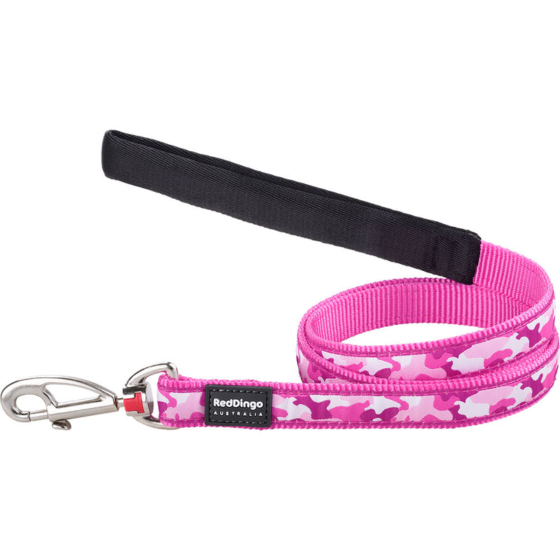 Camouflage Dog Lead (rosa quente)