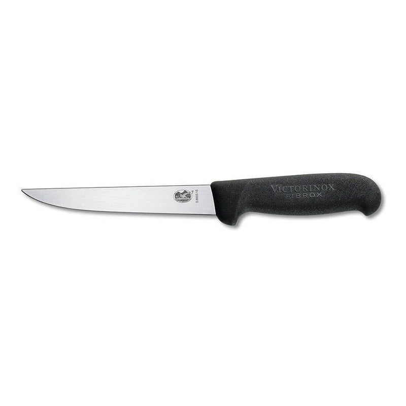 Cuchillo para deshuesar Fibrox de hoja ancha y recta (negro)