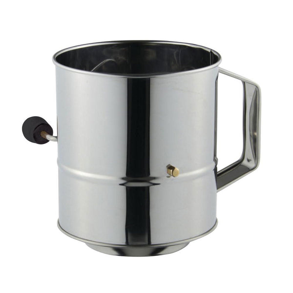 Avanti Stainless Steel Crank Handle Flour Sifter (5 Cups)