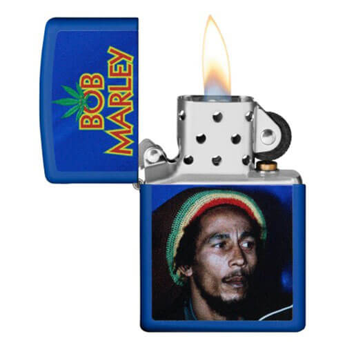 Zippo Bob Marley Royal Blue Matte Lighter