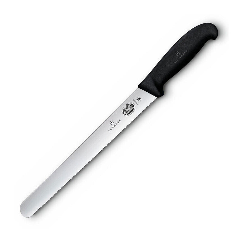  Cuchillo rebanador dentado con mango Fribrox (negro)