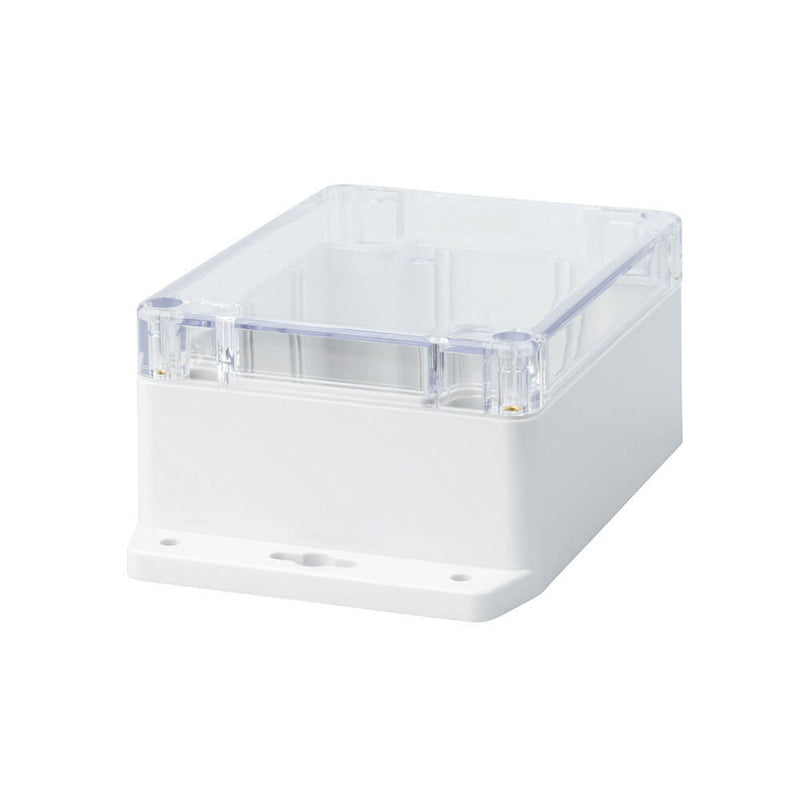  Caja con tapa transparente de policarbonato y brida