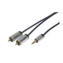 Plugue estéreo Concord 3,5 mm para 2 plugues RCA