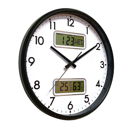 LCD Display Temperature & Humidity Wall Clock