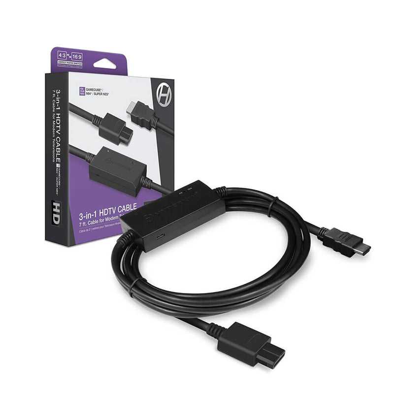 Hyperkin 3-In-1 HDTV Cable For SNES/N64/GameCube