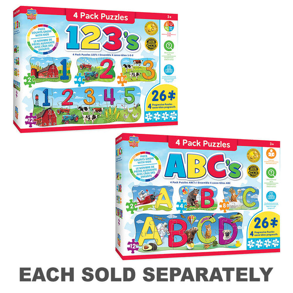 Masterpieces Puzzle Educational (4 Pack)