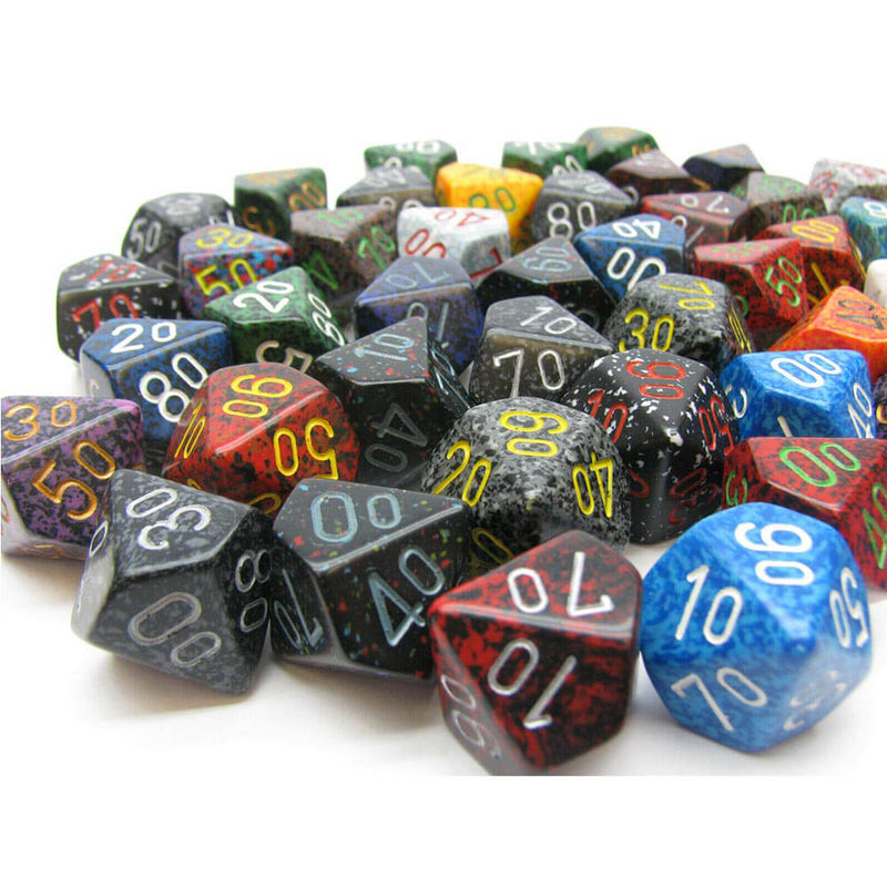  D10 Decenas Dados Surtidos Sueltos Poli (50 Dados)