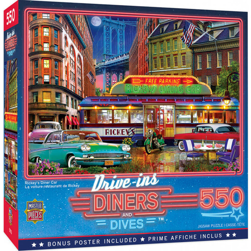  Drive-Ins Diners & Dives Rompecabezas de 550 piezas