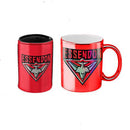Caneca de café metálica AFL e pacote de refrigerador