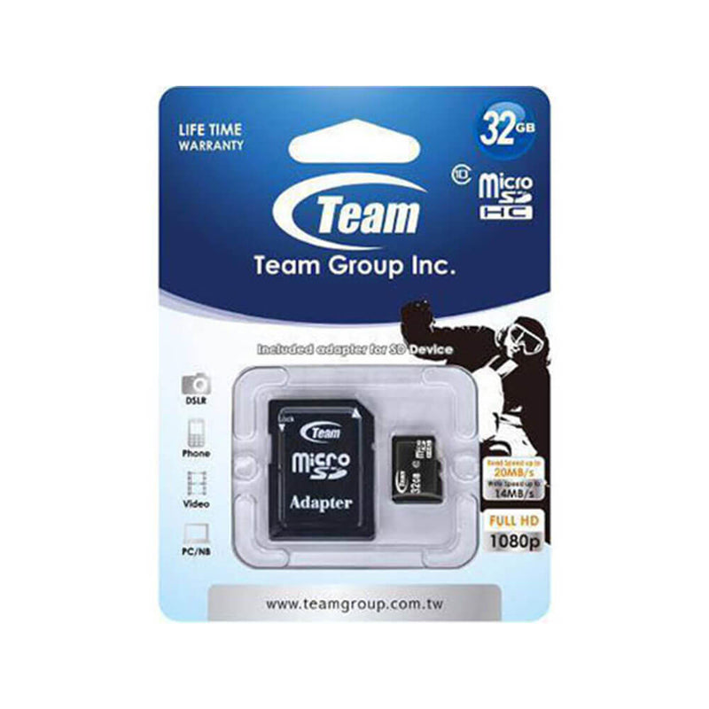 Team Classe 10 Micro SDHC Cartão de memória