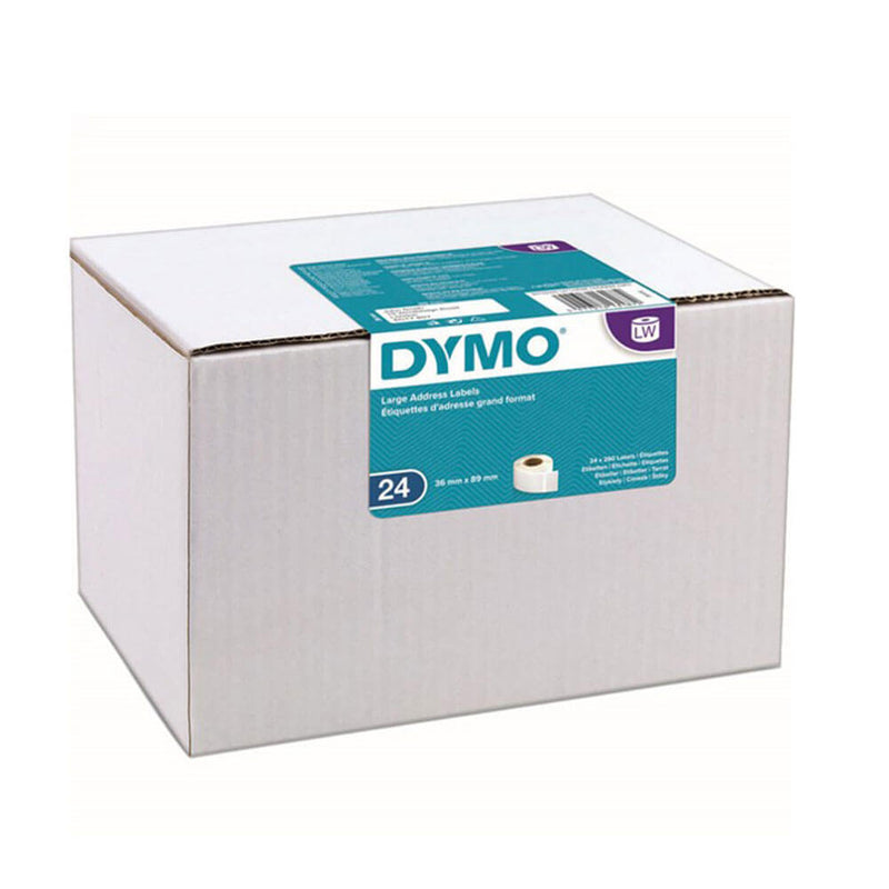 Etiqueta de papel para direcciones grandes Dymo, 36x89 mm, blanca