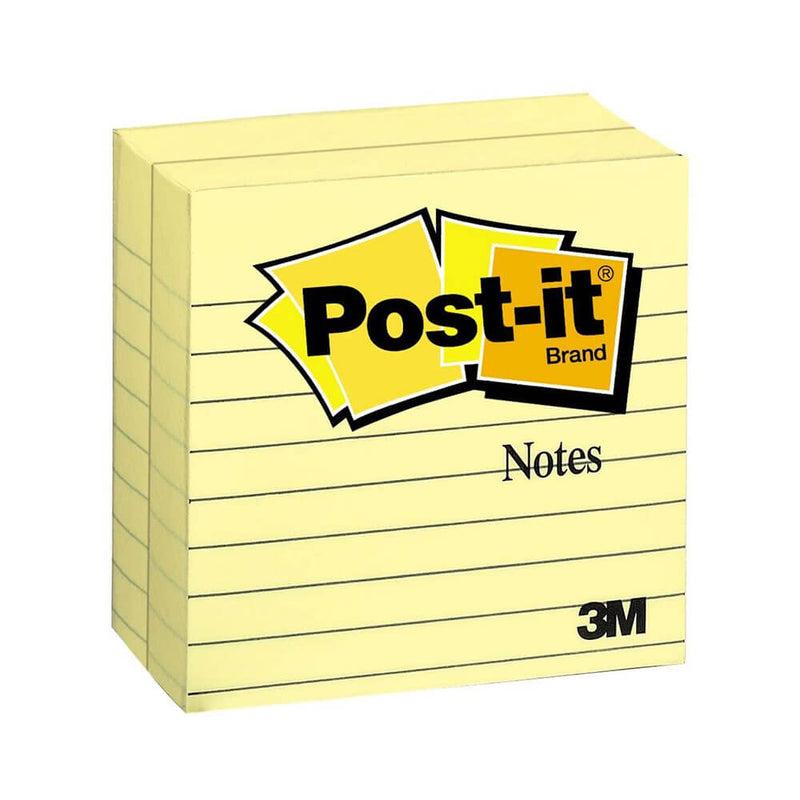  Notas Post-It con rayas amarillas (paquete de 12)