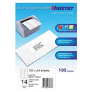 Unistat Laser/Jato de Inimiga/Copiadora Rótulo 100pk