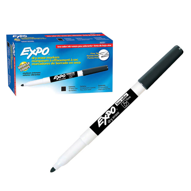 Expo Erase Dry Erase Fine Bullet Whiteboard Marker 12pk