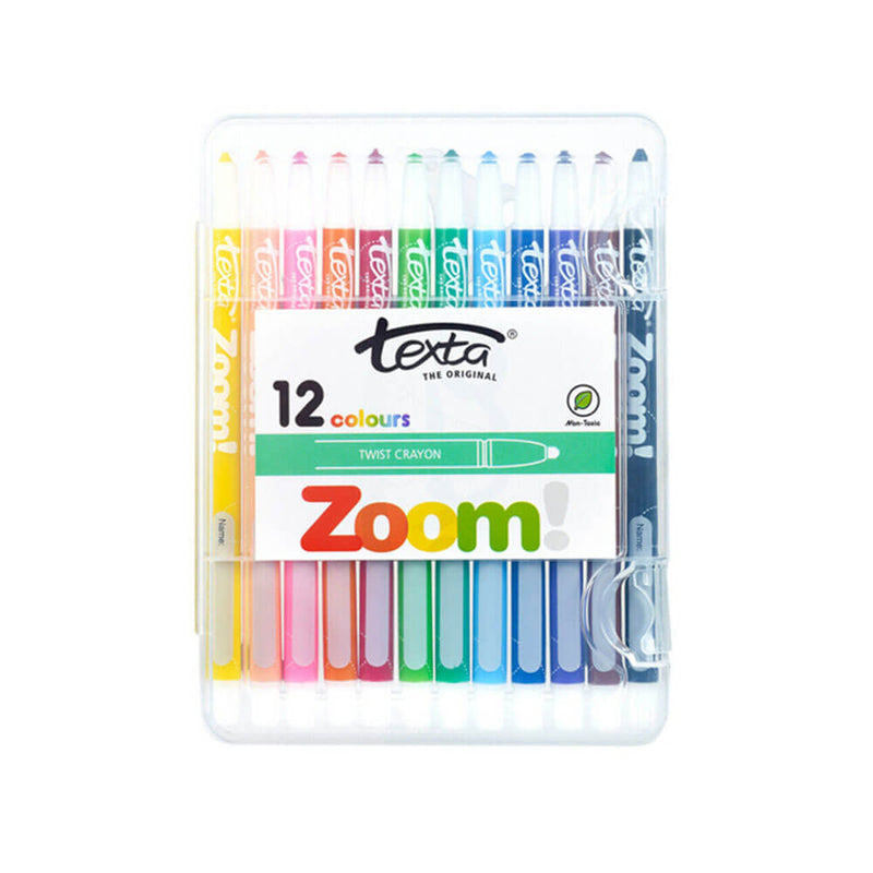  Crayones Texta Zoom Twist surtidos (paquete de 12)