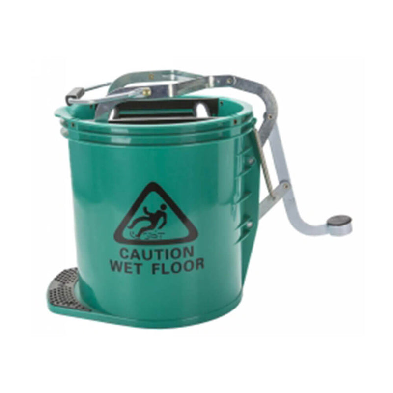 Cleanlink Heavy-duty Metal Wringer Mop Bucket 16L