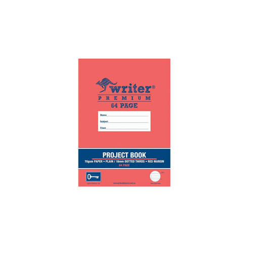 Writer Premium Plain & Dotted Project Book (64 Pages)