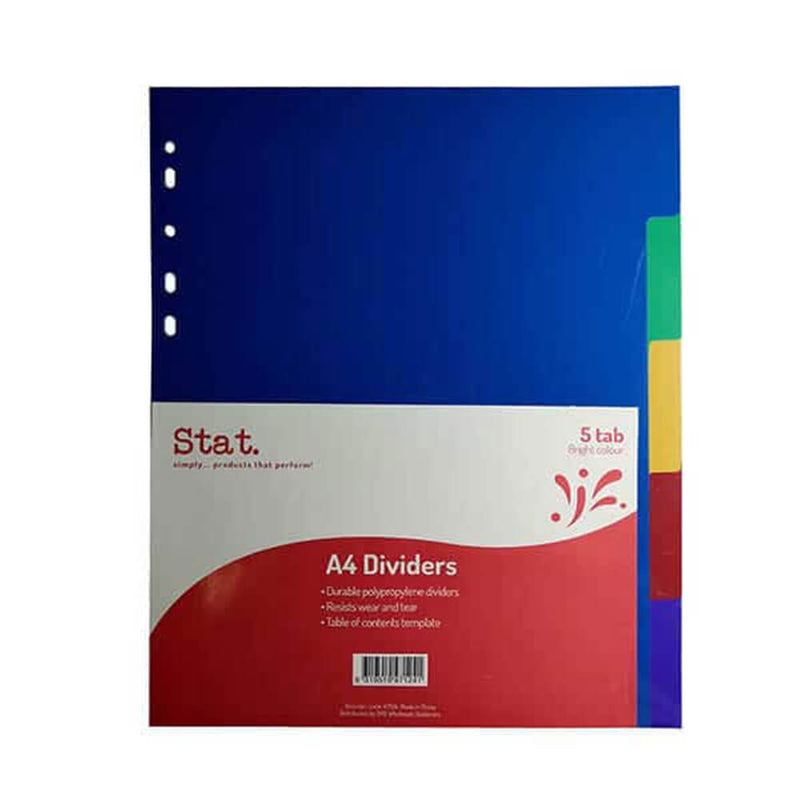 Divisores de plástico estatísticos A4 (colorido)