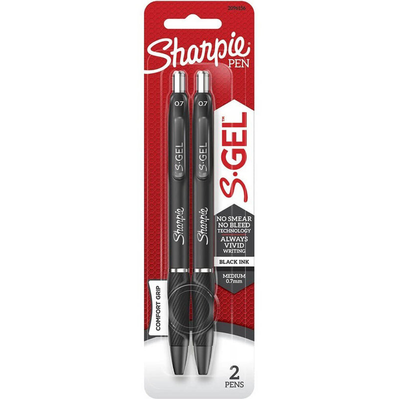  Bolígrafo retráctil Sharpie S-GEL mediano de 0,7 mm (paquete de 2)