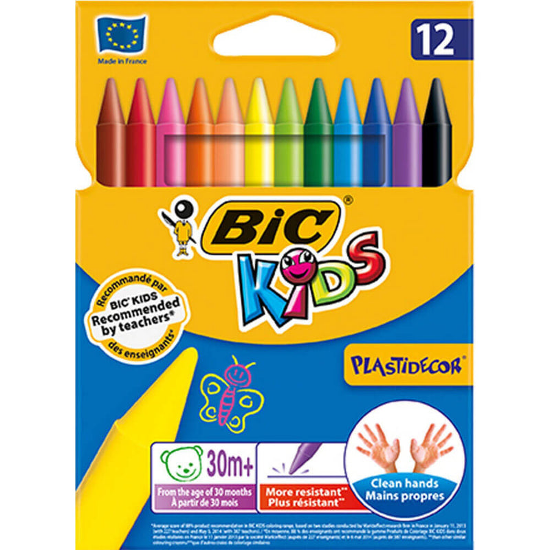  Crayones BiC Kids Plastidecor (paquete de 12)