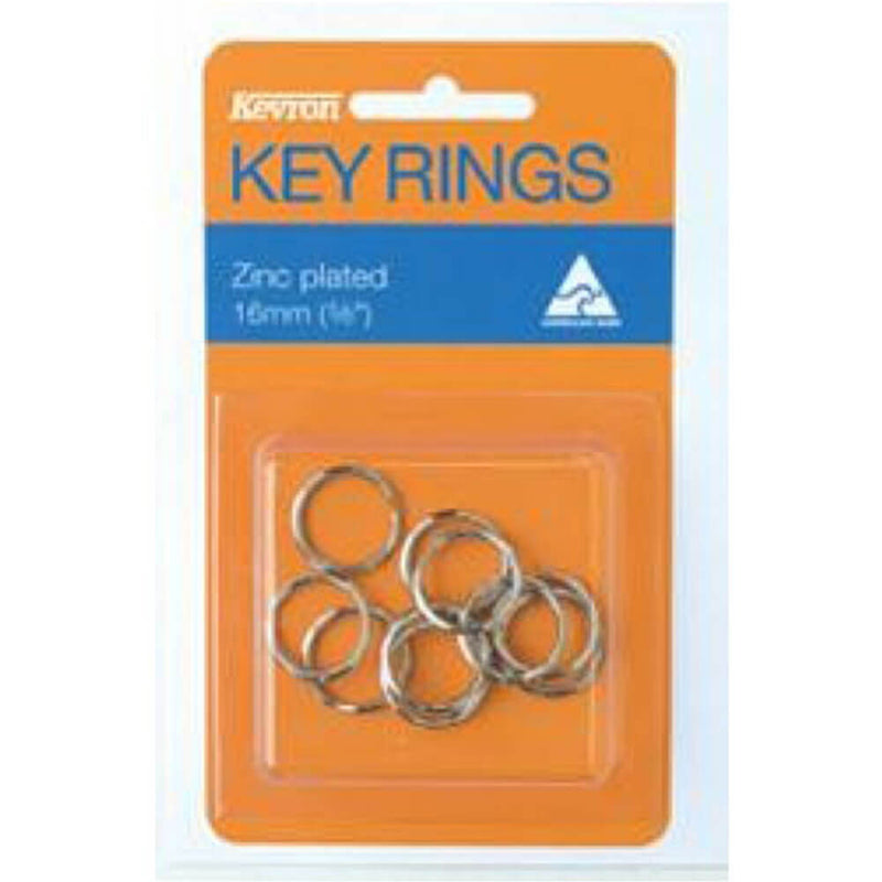 Kevron Key Rings 10pk (zinco banhado)