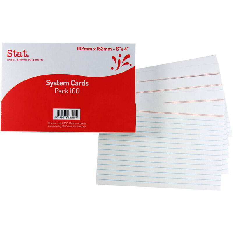 Cartões de sistema governados por Stat 100pk (branco)