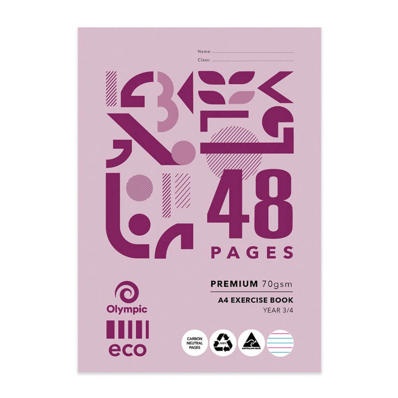Livro de exercícios de 48 páginas para Reciclado A4 Olímpico 20pk