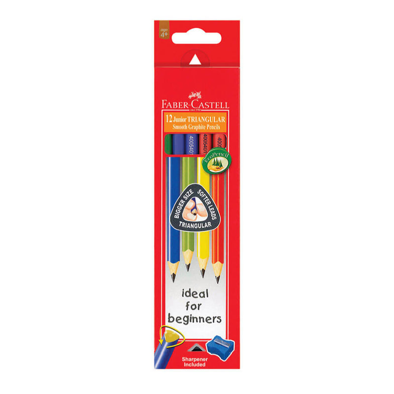 Faber-Castell Triangular Junior Grip Lead Lápis 12pcs