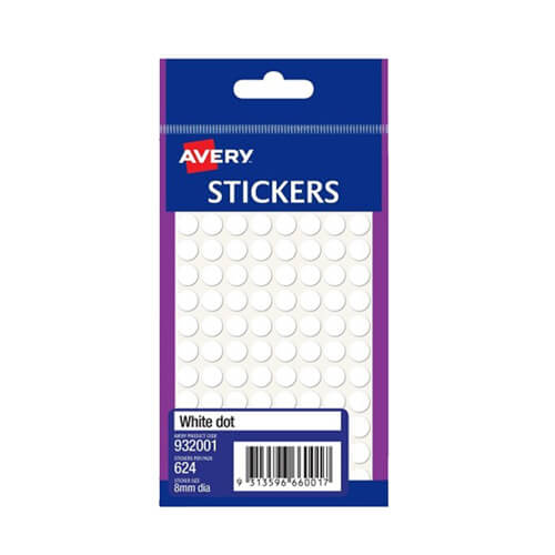 Avery F/P Dot Label 8mm (Pack of 10)