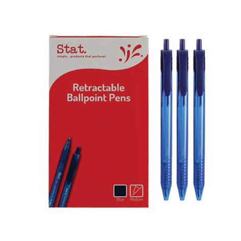 Stat Retractable Medium Ballpond Pen 1mm (caixa de 12)
