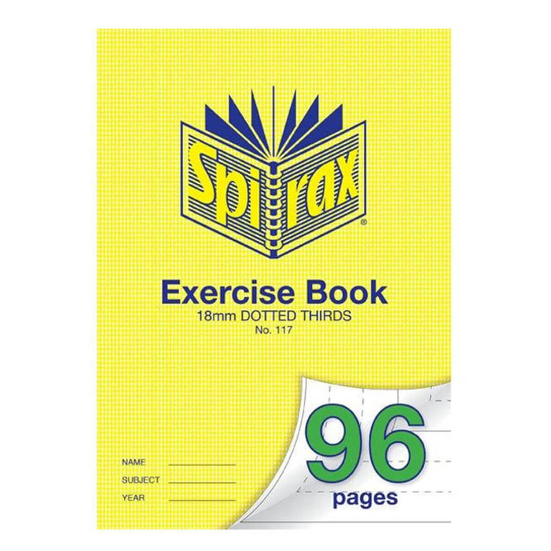  Spirax Cuaderno de ejercicios A4 con tercios punteados, 96 páginas, paquete de 10